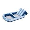 thumbnail image 3 of Salón de la piscina,Hamaca de agua,flotador de piscina,sillón inflable,Colchoneta de aire para silla de salón con cama flotante y portavasos,Flotador de flotabilidad a con asiento, 3 of 8