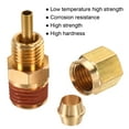 thumbnail image 4 of Uxcell Brass Compression Tube Fitting 1/4NPT x 1/4" Tube OD Straight Coupling 3 Pack, 4 of 5