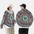 thumbnail image 4 of Daiia Colorful With Blue Oriental UPF 50+ Sun Protection Hoodie Jacket Lightweight Long Sleeve Sun Shirt for Women Men with Pocket Hiking Outdoor-, 4 of 7