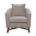 thumbnail image 1 of Home Fare Modern Burlap Accent Chair with Flange Welt, 1 of 2