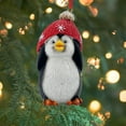 thumbnail image 6 of Galt International Penguins with Santa Hats Christmas Ornaments - 4" - Black and White - Set of 3, 6 of 8