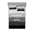 thumbnail image 1 of Ambesonne Saying Fitted Sheet & Pillow Sham Set, Brush Stroke Words Graphic, Full, Charcoal Grey and Black, 1 of 3