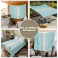 thumbnail image 6 of Aqua Beige Striped Tapestry for Bedroom Wall Hanging Tapestry, Modern Farmhouse Retro Lines Ceiling Backdrop Tapestries Poster Blanket Wall Decor for Teens Room Living Room Dorm 51" x 59", 6 of 8