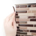 thumbnail image 2 of Smart Tiles - Adhesive Peel and Stick Tile Trim, Brown - 4-Pack 18" x 0.27", 2 of 4