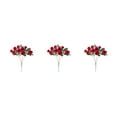 thumbnail image 1 of Inteprter Hojas de eucalipto artificiales Flores de rosas Ramo de flores falsas Múltiples cabezas Interior Fiesta de bodas al aire libre Hogar Type1 NO1, 1 of 6