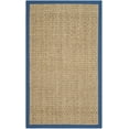 thumbnail image 2 of SAFAVIEH Natural Fiber Arbor Bordered Area Rug, Natural/Light Navy, 4' x 6' - Coastal Design, Natural & Light Navy, Seagrass, Ideal for Entryway, Kitchen, Living Room, Office, Bathroom, Bedside, 2 of 10