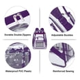 thumbnail image 6 of Sanmadrola Clear Backpack Clear Bag Heavy Duty Waterproof Transparent Large PVC Backpacks for Teenagers Women Men for Stadium School College Travel Work Hiking, Purple, 6 of 7