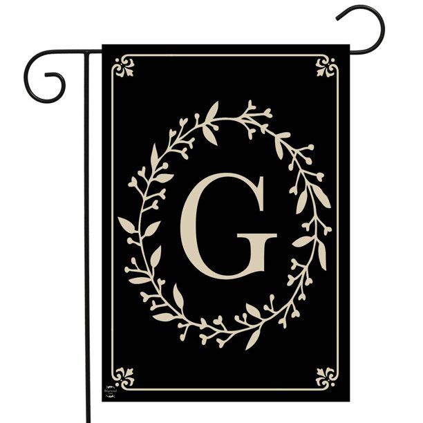 Briarwood Lane Classic Monogram Letter G Garden Flag Everyday 12.5" x
