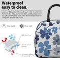 thumbnail image 3 of Obrewu Blue Pioneer Flower Lunch Bag for Adult, Insulated, Leakproof, Oxford Cloth, 3 of 7