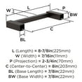 thumbnail image 5 of Amerock Monument Oil-Rubbed Bronze 8 inch (203mm) Towel Bar, 5 of 7