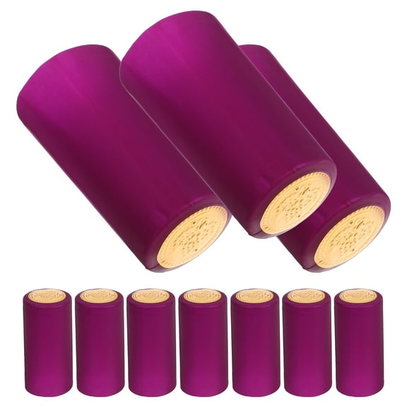 Shrink Film 100 Pcs Liquor Bottle Covers Wine Wrap For Bottles Stoppers Pvc Purple