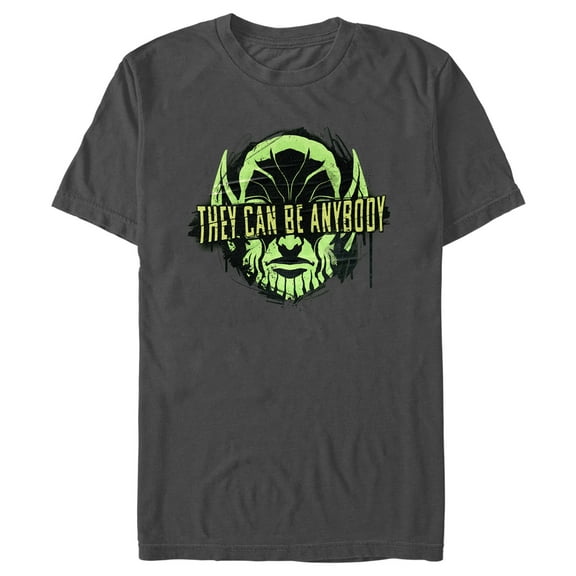 Men's Marvel: Secret Invasion Skrull They Can Be Anybody  Graphic Tee Charcoal 2X Large