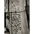 thumbnail image 2 of Ling, Tang 12x14 Black Ornate Wood Framed with Double Matting Museum Art Print Titled - Stone Carving VII, 2 of 4
