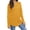 Yellow, variant on Solid Color Women Long Sleeve Casual Loose Shirt Tops
