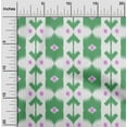 thumbnail image 2 of oneOone Cotton Poplin Sea Green Fabric Ikat Dress Material Fabric Print Fabric By The Yard 42 Inch Wide, 2 of 4