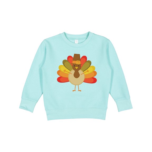 Inktastic Thanksgiving Pilgrim Turkey Holiday Toddler Sweatshirt