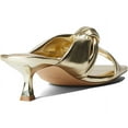 thumbnail image 6 of Nine West Dipa3 Gold Slip On Squared Open Toe Kitten Heeled Fashion Sandals (Gold, 7), 6 of 6