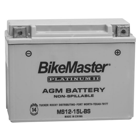 BikeMaster AGM Platinum II Battery MS12-15L-BS For Moto Guzzi V11 1999-2005