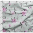 thumbnail image 2 of Soimoi Floral Vintage Printed Japan Crepe SatinFabric By The Yard 54 Inch Wide Decorative Sewing Fabric For Dresses Kimonos Gowns Green, 2 of 5