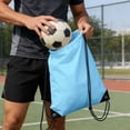 thumbnail image 1 of Amzcrzy Polyester Drawstring Bag Polyester Drawstring Backpack Ball Carry Bag Soccer Basketball Volleyball Sports Drawstring Bag Lightweight Durables Mesh Sports Ball Storage Bag, 1 of 6