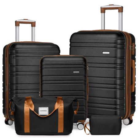 Luggage Sets 5 Piece Suitcases with Wheels, Suitcase Set ABS Hard Case Luggage with Spinner Wheels Durable Travel Luggage