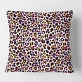 thumbnail image 2 of Designart Leopard Fur Safari VII' Mid-Century Modern Throw Pillow - 18x18, 2 of 2