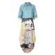 thumbnail image 4 of Vestido largo dividido de camisa de manga larga de un solo pecho con botón estampado de solapa informal para mujer Pompotops  hdfakjf2515, 4 of 8