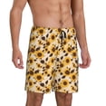 thumbnail image 2 of Fotbe Vintage Plaid Cute Sunflower Pantalones Cortos de Pijama para Hombre, Ropa de Dormir, Pantalones de Pijama Cortos para Hombre-4X-Large, 2 of 6