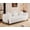 White, variant on Mid Century Modern Sofa with Lamb Wool Fabric, Upholstered Living Room Sofa with Waist Cushion- Fortmok