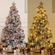 thumbnail image 1 of Ganfancp Árbol de Navidad Blanco Inicio Denso Flocking Escena de Navidad Decoración Aguja Árbol de Navidad Liquidación Ventas Hoy Ofertas Prime 1 X Árbol de Navidad 1 X Set de Decoración, 1 of 2