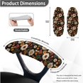 thumbnail image 6 of FKELYI Retro Daisy Mushroom Print 2 Pcs Office Chair Slipcovers with 2 Pcs Armrest Covers Elastic Fabric Washable Rotating Gaming Chair Protective Cover for Home Office, 6 of 7