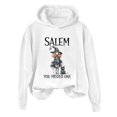 thumbnail image 4 of YVNAURA Women's Vintage Halloween Witch Graphic Hoodie Long Sleeve Pullover Tops Crew Neck Round Neck Oversized Girls Trip Fall Outfits for Women Spooky Season Tee, White,S, 4 of 4
