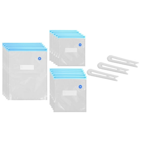 HEMOTON 1 Set Food Vacuum Sealed Bags Food Storage Vacuum Bag Kitchen Food Saving Bags With Clips