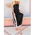 thumbnail image 3 of Wrongduck Women's 2 Piece Sets Boho Color Block Sleeveless Maxi Dress Matching Shorts with Pockets, 3 of 16