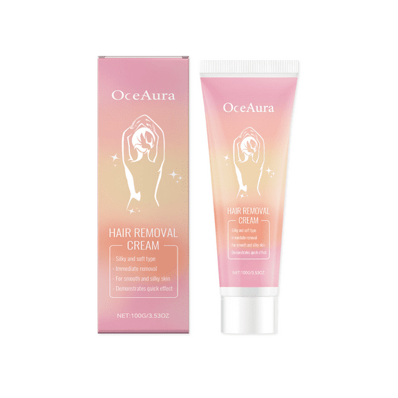 OceAura Gentle Body Hair Removal Cream - Moisturizing, Non-Irritating, Suitable for Sensitive Skin, 100g