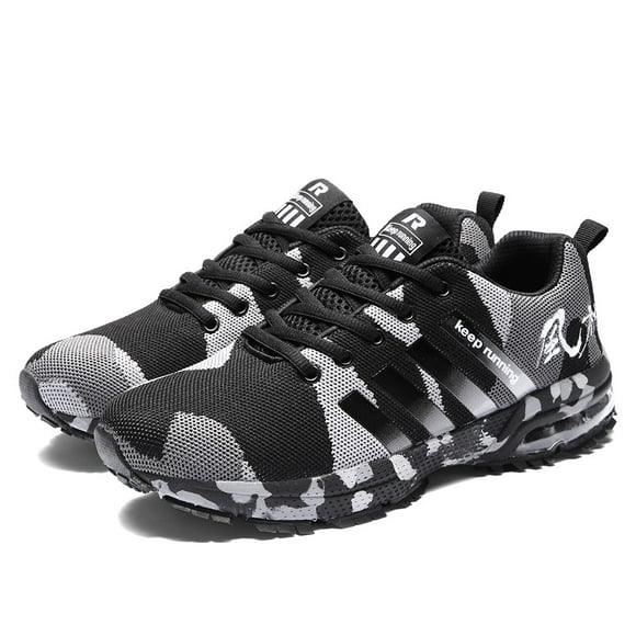 TIMIFIS Running Shoes Lightweight Tennis Shoes Non Slip Gym Camouflage Workout Shoes Breathable Mesh Walking Sneakers Merry Christmas