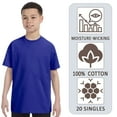 thumbnail image 6 of Gildan Youth Heavy Cotton Short Sleeve T-Shirt Craft and DIY Crew Tees (Electric Green, M), 6 of 8