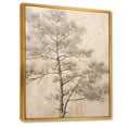 thumbnail image 2 of Designart "Zen Pine In Beige Scene II" Tree Pine Floater Framed Wall Art Living Room, 2 of 5