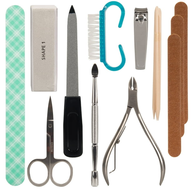 TRIM Nail Care Personal Manicure Kit with Zipper Pouch, 14 Pieces