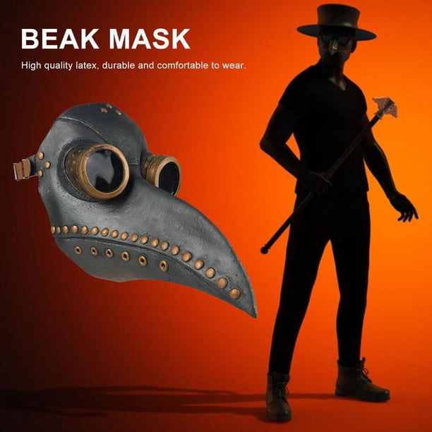 Doctor Birds Mask-Latex Long Nose Peak Cosplay Steampunk Máscara de Halloween (A)