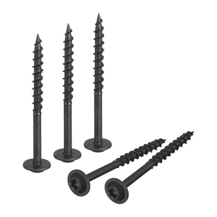 Uxcell #8 x 2" Round Washer Head Screws - 100pcs - Torx/Star Wood Screws, Black