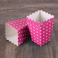 thumbnail image 4 of 24 cajas para palomitas de maíz, cajas de cartón, bolsas de papel, diseño de lunares, para aperitivos, para cines, mesas de postres y recuerdos de boda (rosa rojo), 4 of 8