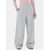 No Boundaries Soft Fleece Wide Leg Pants, 30” Inseam, 1 or 2-Pack, Women’s XXS-4X
