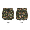 thumbnail image 3 of Honeii Funny Sloths In The Forest print a double-layered women's running short, ideal for gym, tennis, and various activities, complete with a practical pocket-Large, 3 of 7