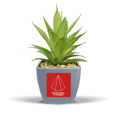 thumbnail image 1 of Pyramide Hexagonale Géométrique Espace Faux Ananas Pot de Fleurs Vase Mini Décor, 1 of 3