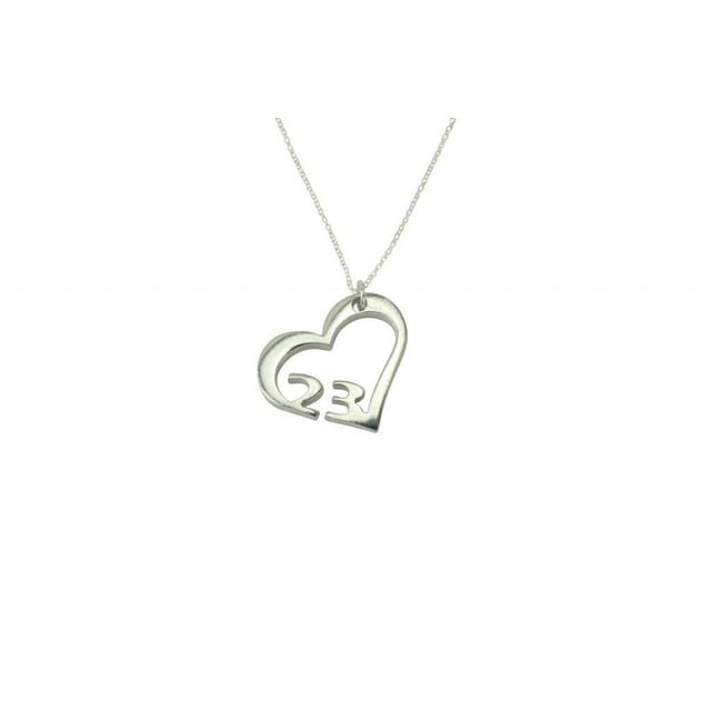 Collier Anniversary de Mariage 23 Ans - en Forme de Cœur avec Design Découpé 23 Ans