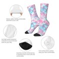 thumbnail image 3 of Cauagu Tie Dye Print Crew Socks for Women and Men,Adult Athletic Running Socks 1-Pair Sports Socks Work Gear Socks with Moisture Wicking, 3 of 6