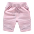 thumbnail image 2 of FLMEI Kids Toddler Boys Summer Solid Shorts Drawstring Waisted Five Pants Comfortable Cotton Jogger Shorts for 9 Months-10 Years, 2 of 9