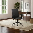 thumbnail image 5 of Leick Home Apostrophe Office Desk Chair with Adjustable Seat and Black Linen, 5 of 12