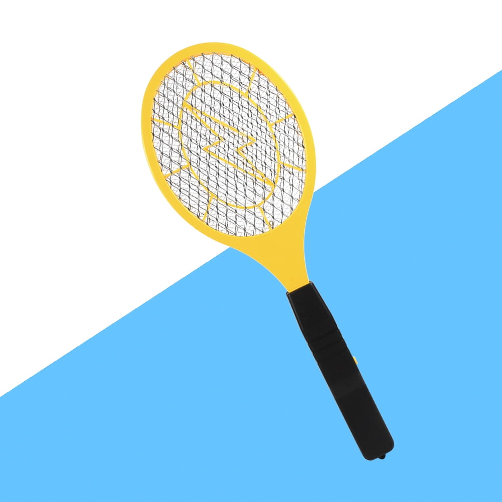Electric Insect Pest Bug Flying Mosquito Zapper Swatter Killer Racket Bat Rechargeable Yellow
